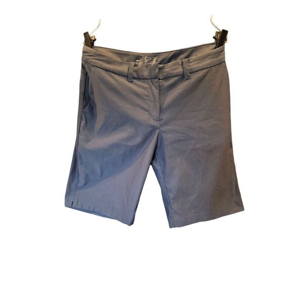 Nike Gray Chino Dri-FIT Flat Front  Golf Shorts Women's Size 6 - Picture 1 of 11
